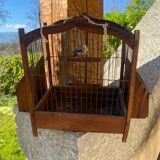 Cage à oiseaux ancienne en bois