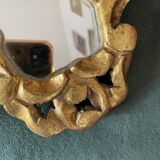 Small baroque gilded wood mirror.