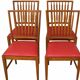 Set of 4 Moder chairs, 1960s – oak and eco-leather, vintage
