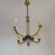 French Mid-Century / 1960s 4 Light Chandelier In The Style of Jacques Adnet