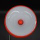 Rare lampe à poser d'ambiance bouboule aluminor en métal rouge vintage & design