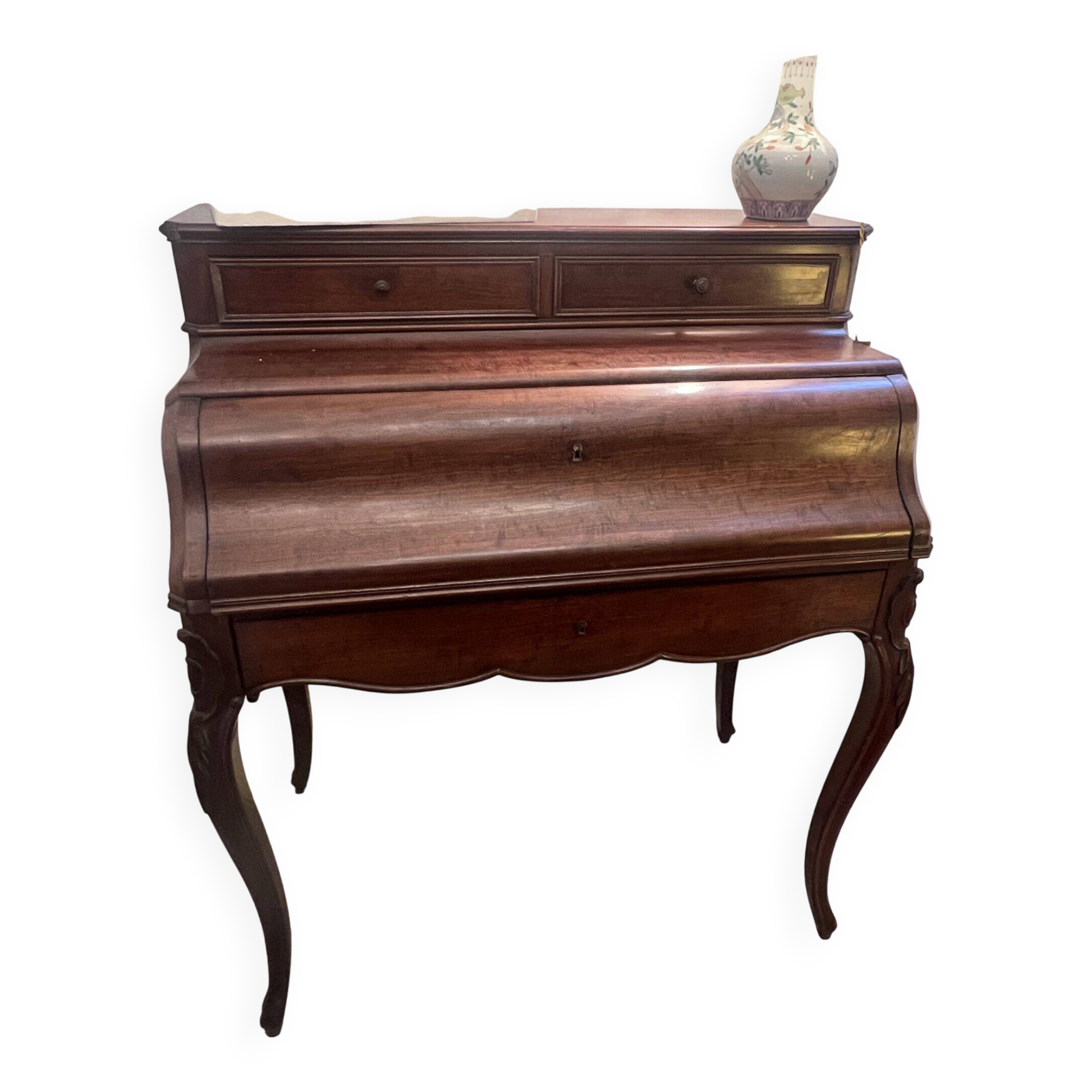 Small Napoleon III mahogany secretary desk, 19th century