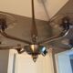Blown glass chandelier