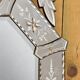 Venetian-style mirror with engraved floral decoration, mid-20th century.