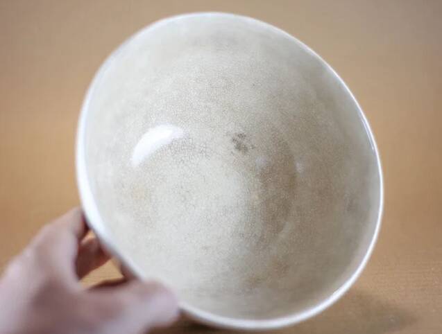 Antique bowl, large Lufapo Massarelos ceramic bowl, breakfast bowl, art deco