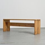 Banc en pin massif, Les Arcs, circa 1973