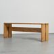 Solid pine bench, Les Arcs, circa 1973