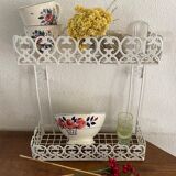 Openwork metal shelf