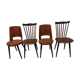 Suite of 4 chairs of bistrot Baumann vintage model Mondor and Minuet