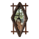 Rustic mirror wood 1900 folk art