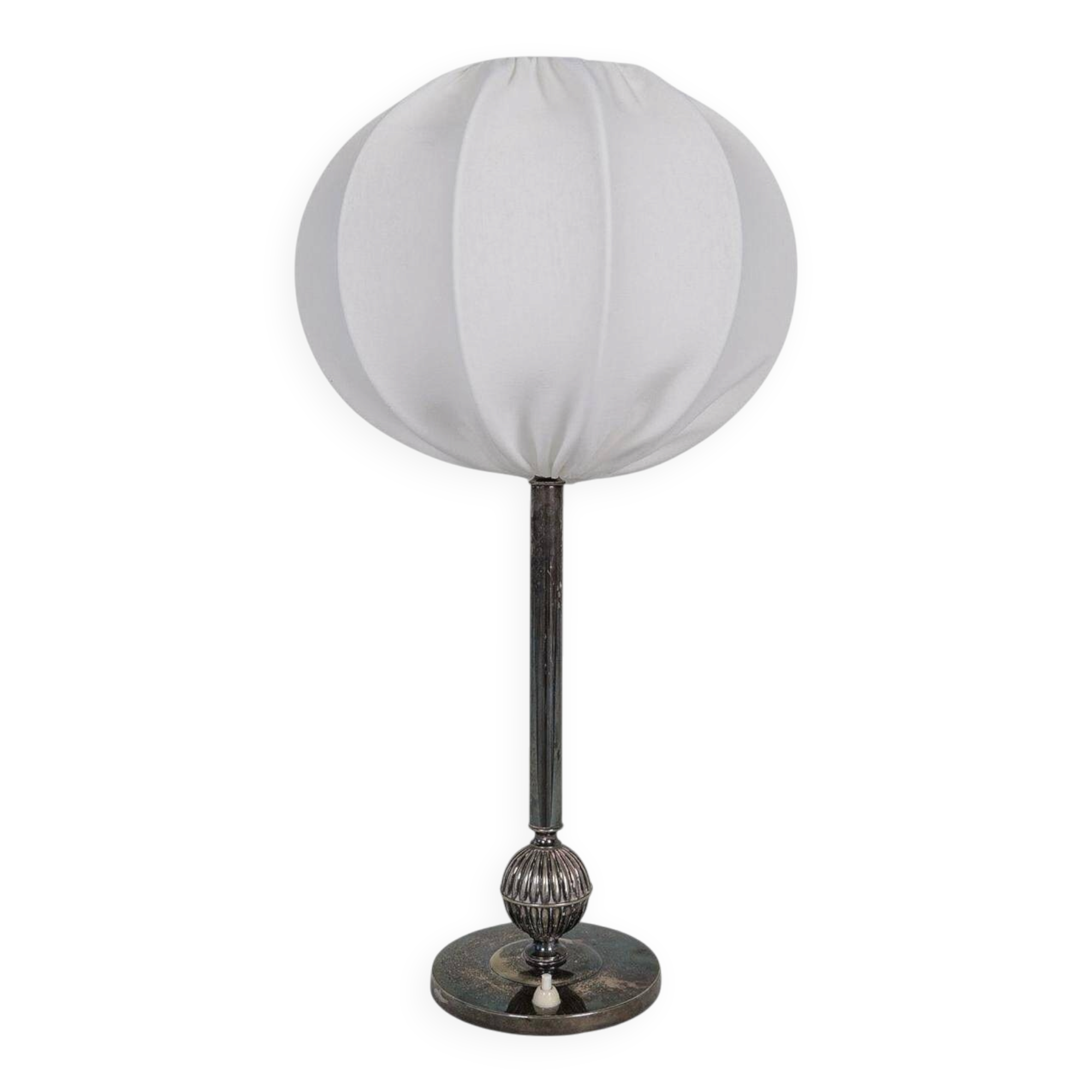 Art Deco table lamp in silver plate, 1930s Sweden