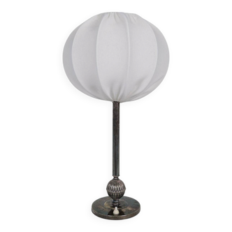 Art Deco table lamp in silver plate, 1930s Sweden