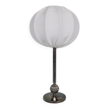 Lampe de table Art déco en argent plaqué 1930 Suède