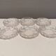 6 desert plates/ice cream plates in crystal glass from the 1960s.