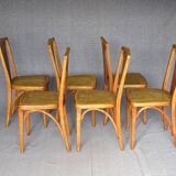 Set of 6 THONET chairs N°732 - 1914 - new canework - Viennese Secession.