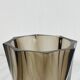 Thick smoked glass vase.