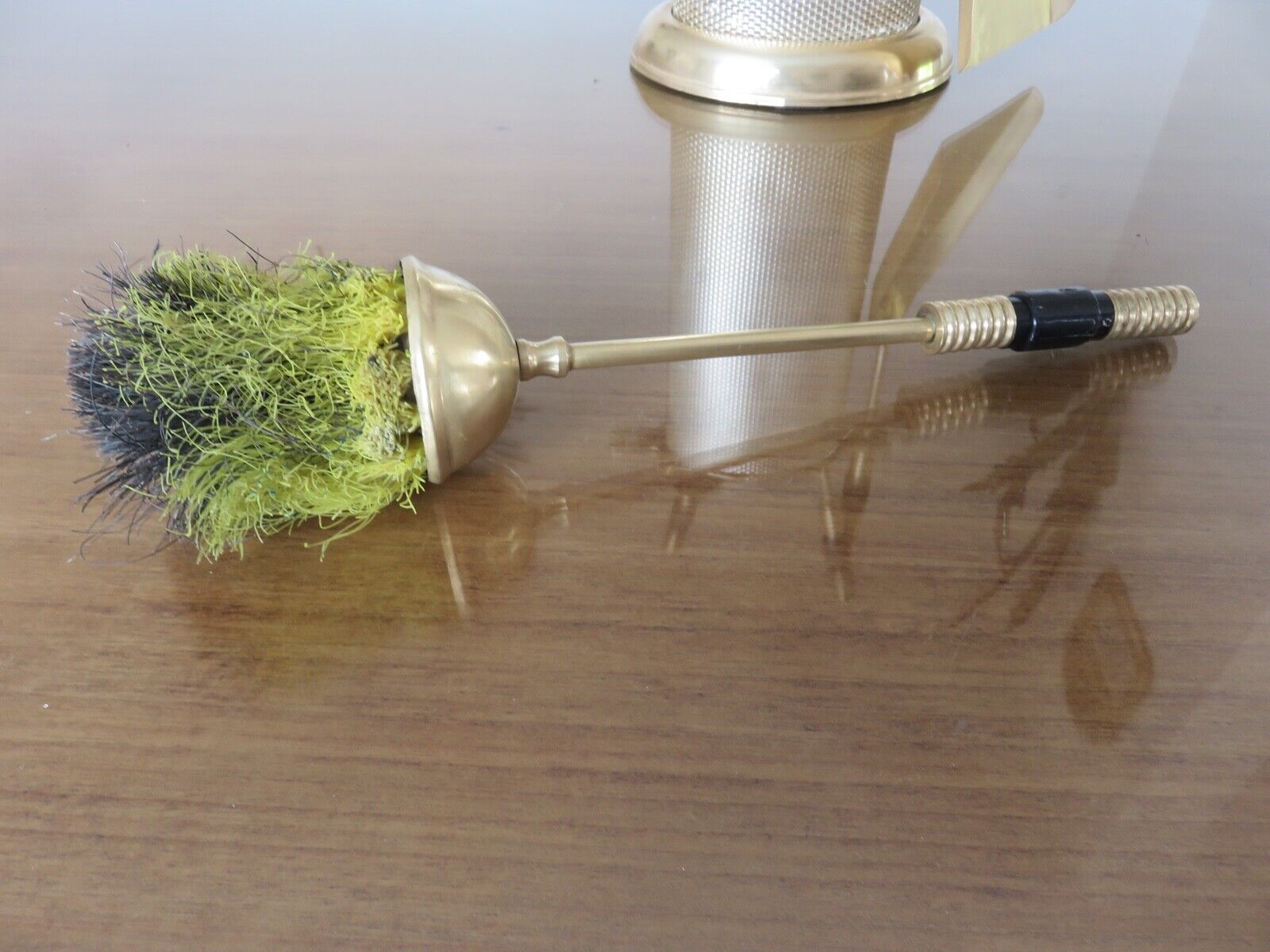 Servant, bronze modernist fireplace set