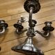Silver-plated metal chandeliers