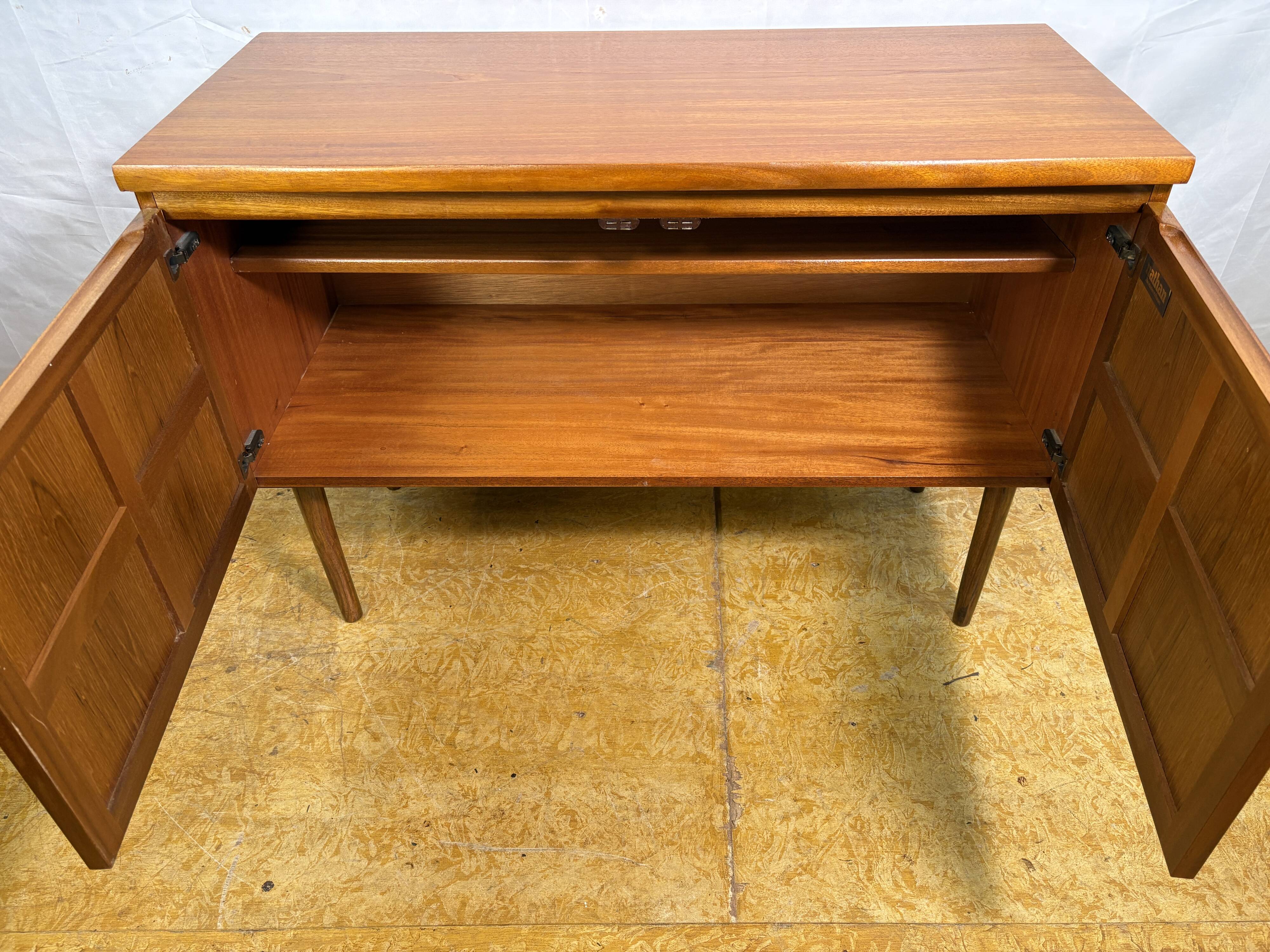 Mid-Century Retro Vintage Teak Sideboard by Nathan 1960s    Square Design •