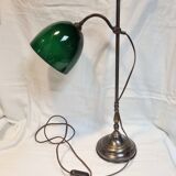 Green opaline globe lamp