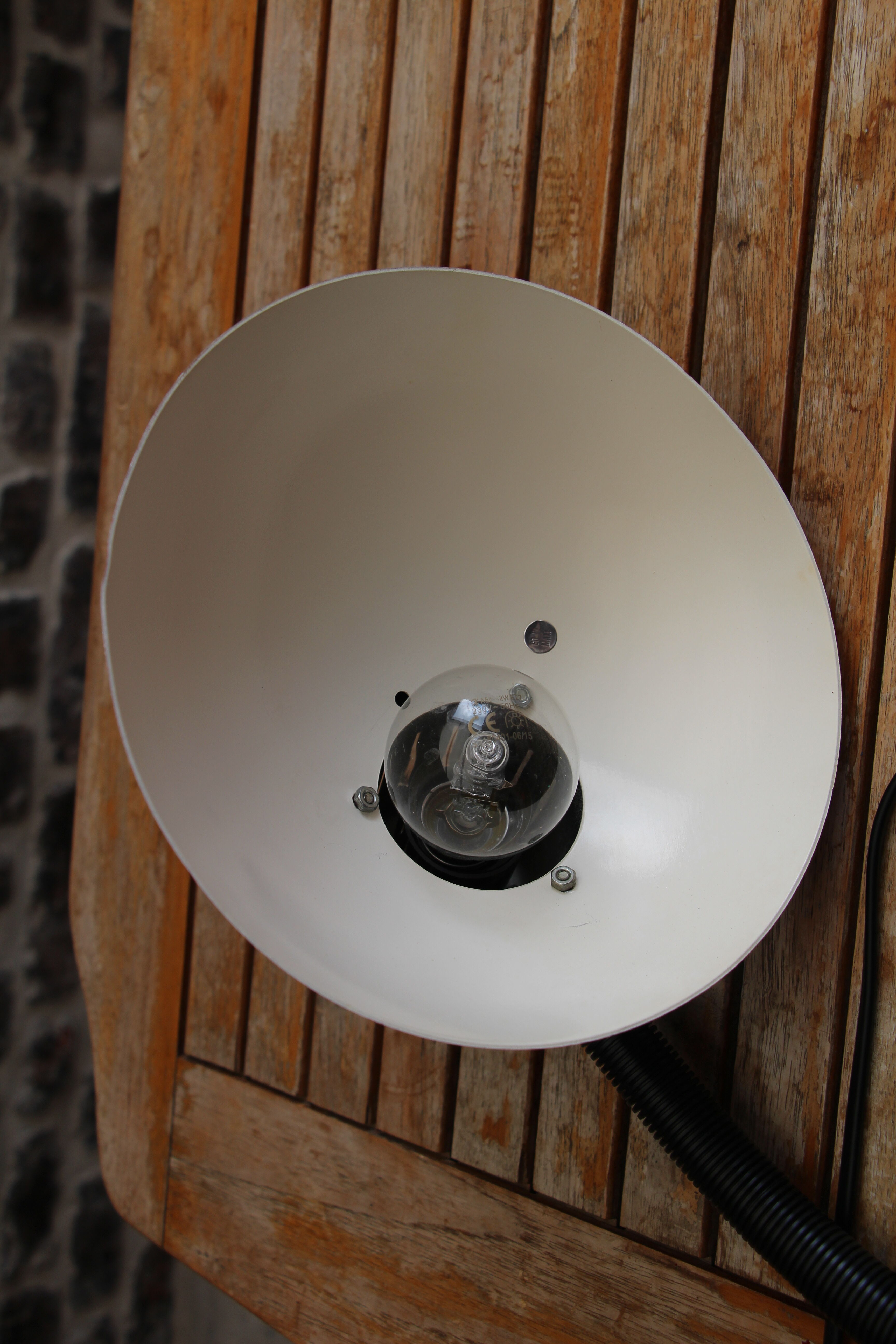 Aluminor desk lamp red 80's