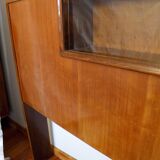 Cozy walnut bramble headboard for bed 140 x 190, from 1950