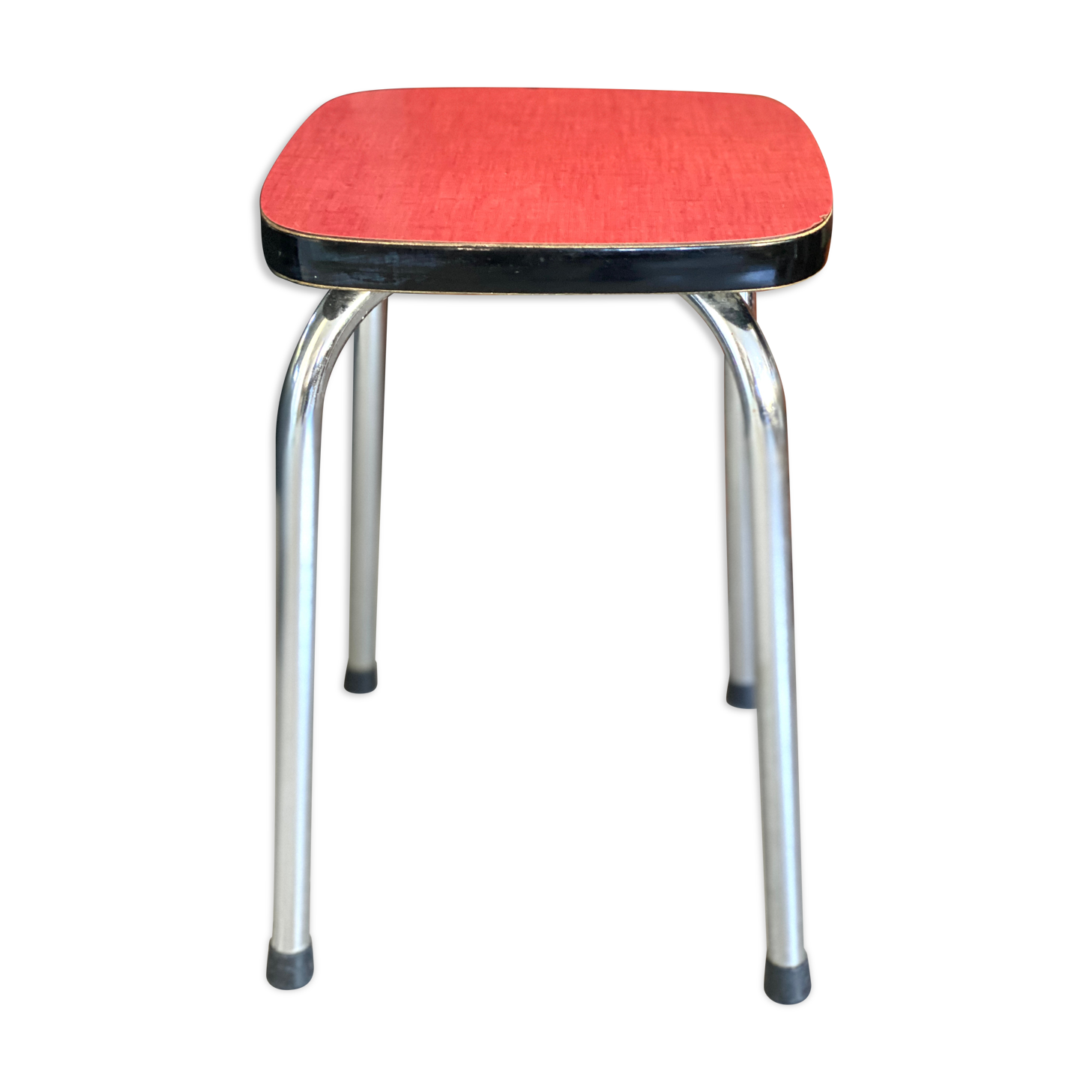 Red formica stool
