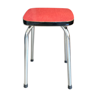 Red formica stool
