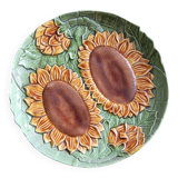 Large sunflower slip dish