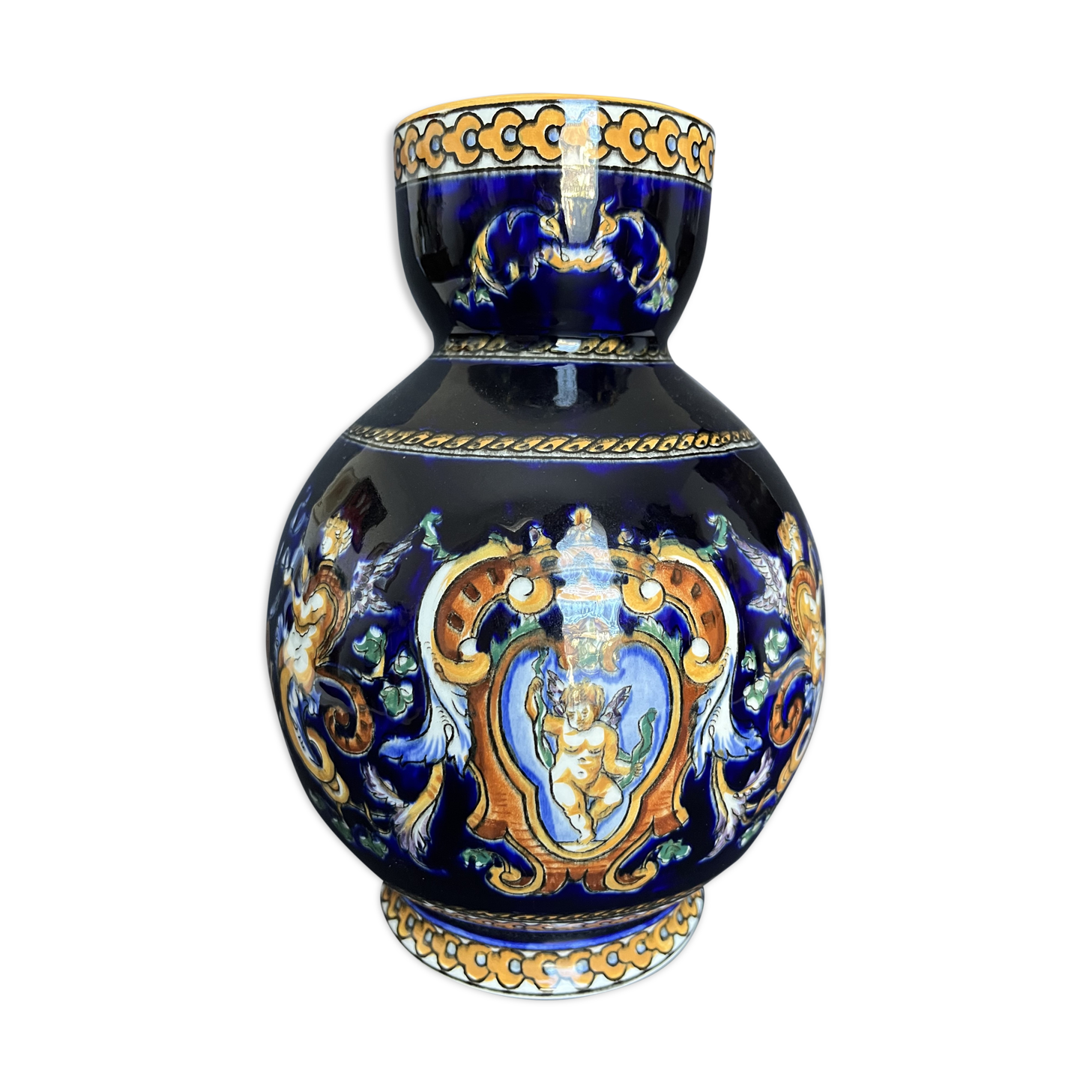 Gien earthenware vase