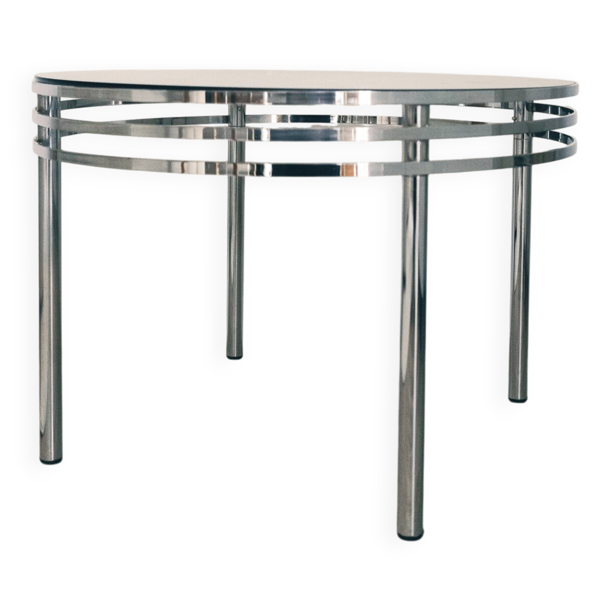 Vintage 70s chrome coffee table