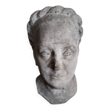 Large plaster bust of woman foot shower early 20th