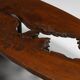 Organic modern coffee table with natural void, France, mid 20th century