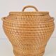 Vintage Rush Snake Charmer Lidded Basket, 1960