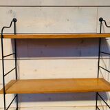 String wooden and metal shelf