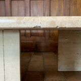 Travertine coffee table