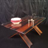 Coffee table in ebony from the 40s/50s