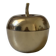 Vintage 1970s golden metal apple-shaped box