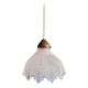 Art Deco scalloped clear glass pendant light, 1920s-30s