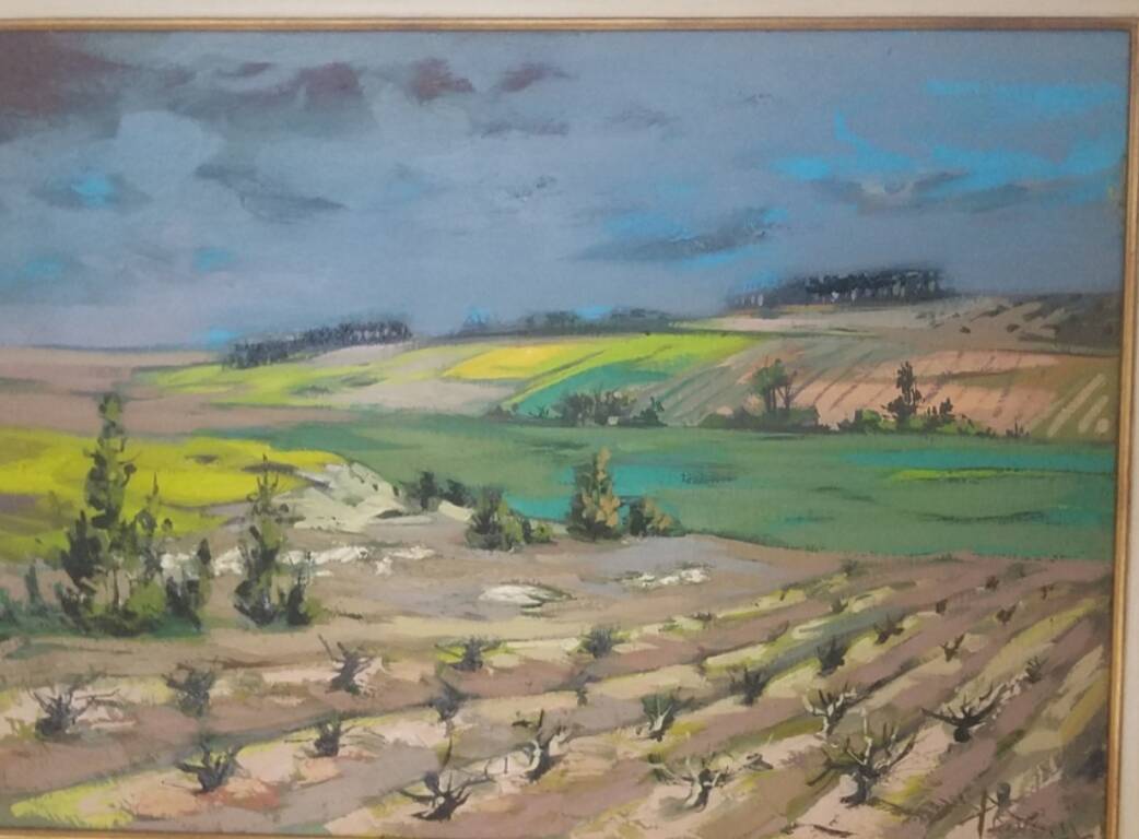 Vintage oil painting on canvas