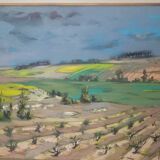 Vintage oil painting on canvas
