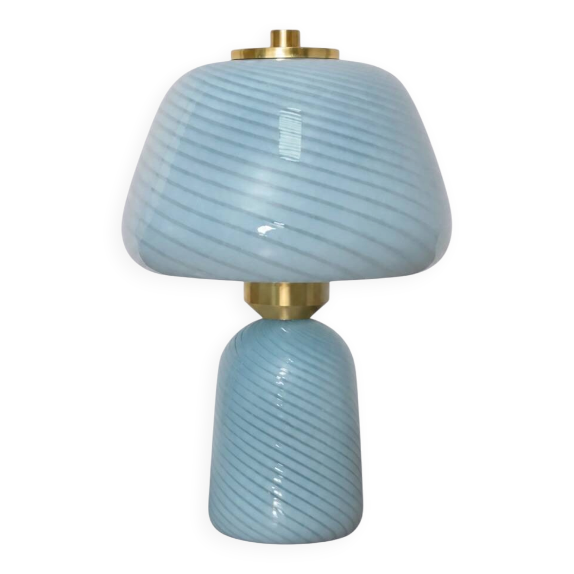 Blue glass Apollo lamp