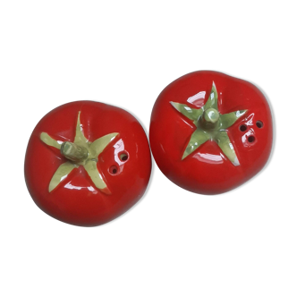 Ensemble de salière et poivrier en forme de tomate