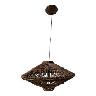60s Ufo pendant light in Italian wicker