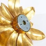 Medium sized gilded vintage florentine flush mount light