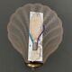 Wall lamp in frosted glass Art Deco 1950 scallop shell