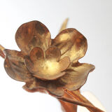 1970s Regency golden ceiling lamp