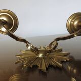 Wall lamp "little sun" in 70s golden brass
