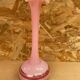 Old Pink Opaline Soliflore Vase + Vintage Gold & Camé Decor
