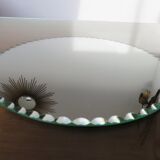 Mirror round bevelled art deco 4050s 30cm